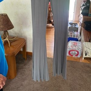 Grey flared leggings